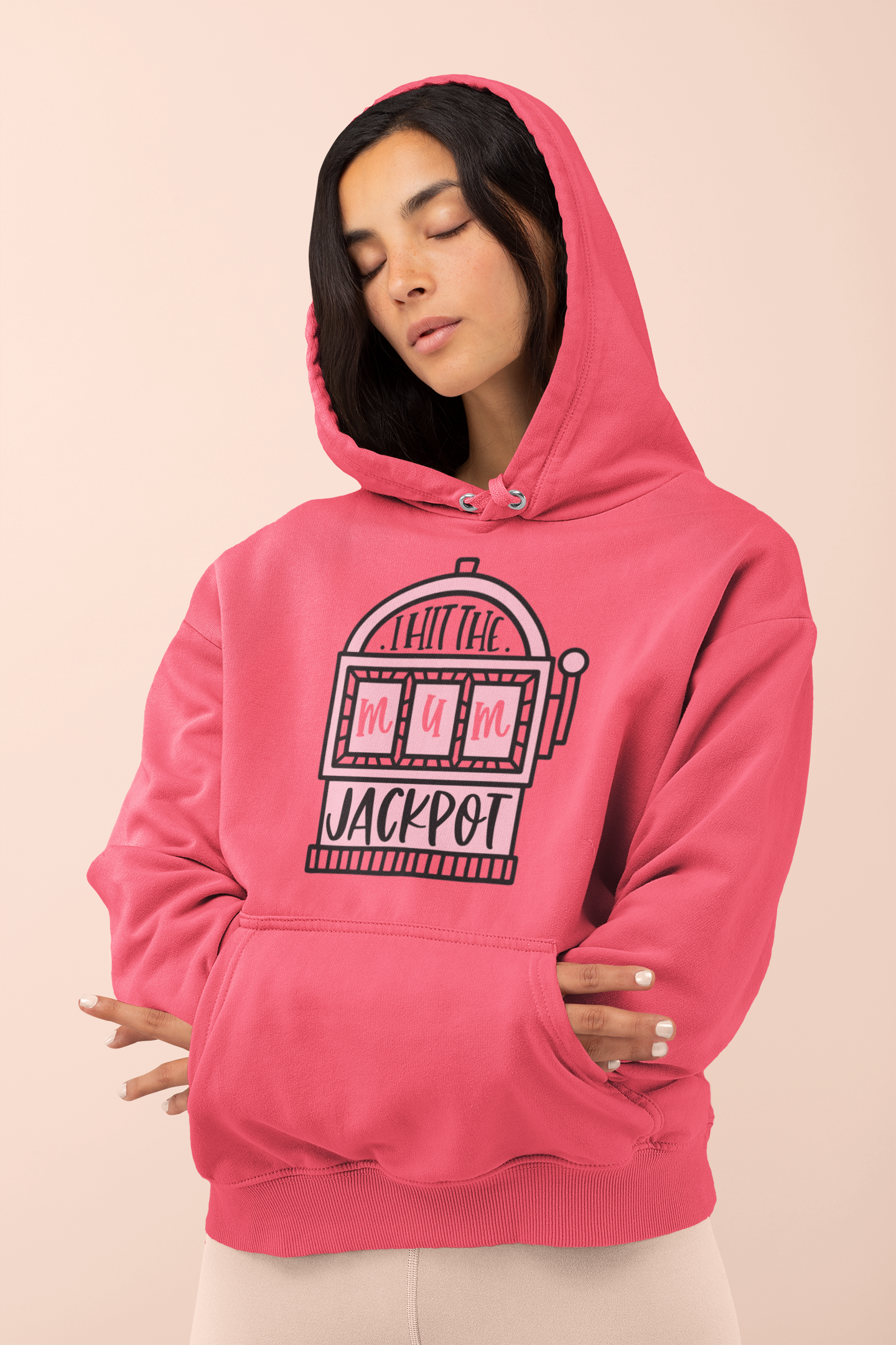 I Hit The Mum Jackpot Hoodie - Image 2