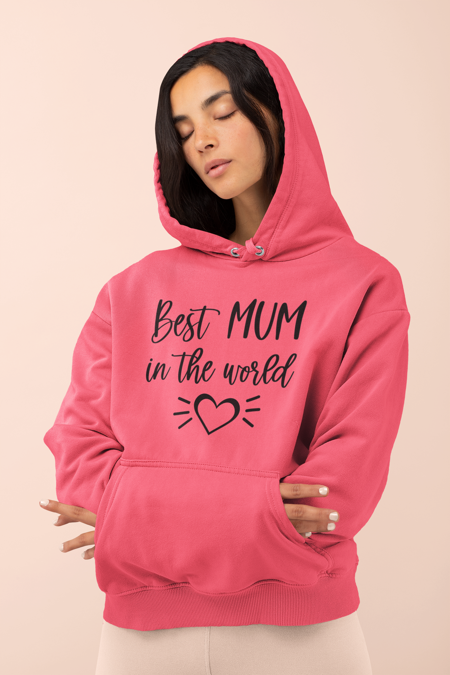 Best Mum In The World Heart Hoodie