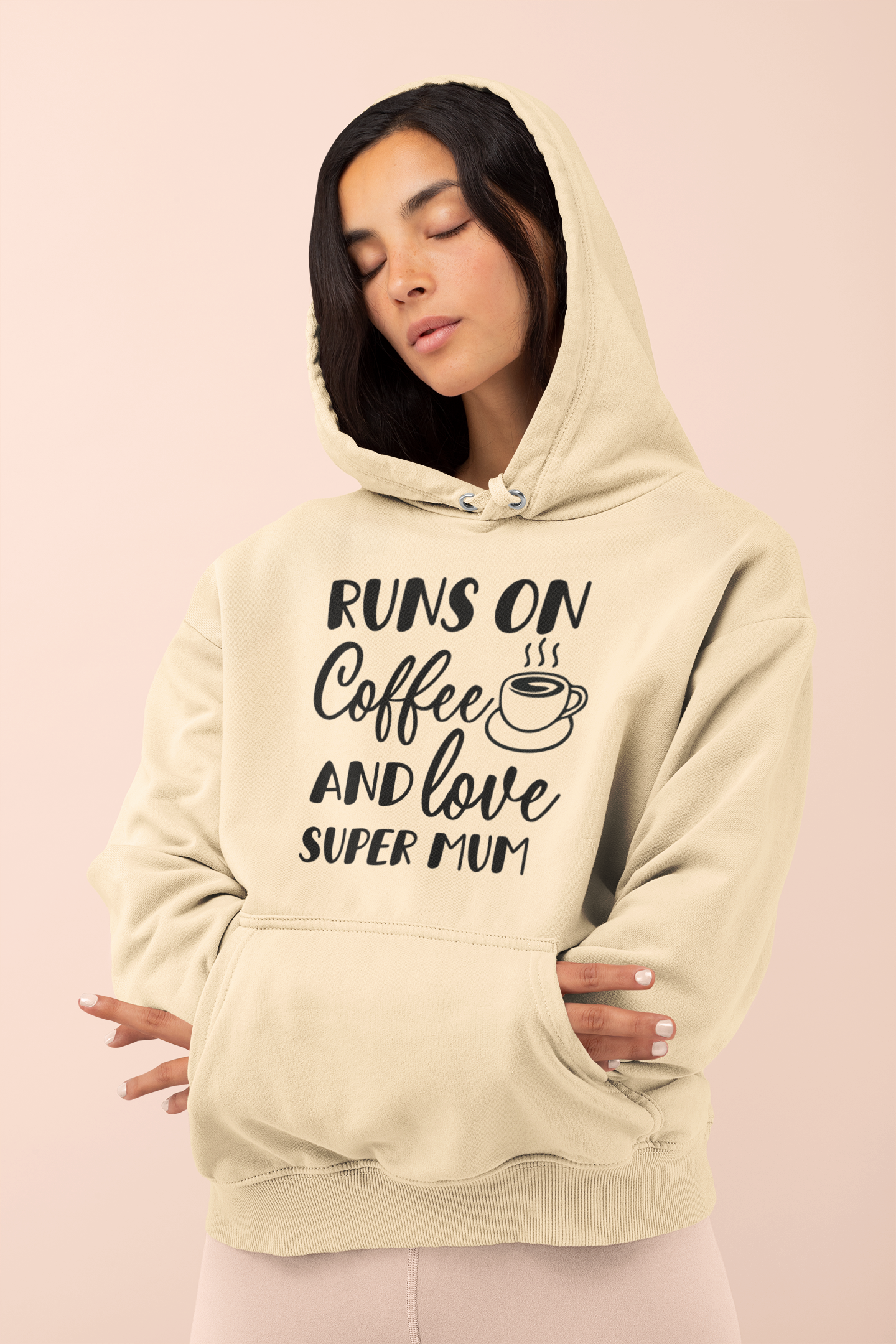 Runs On Coffee And Love Super Mum Hoodie