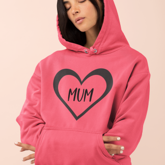 Mum Heart Holoow Hoodie