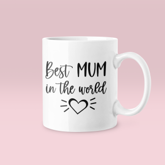 Best Mum In The World Heart Mug