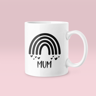 Mum Rainbow Hearts Mug